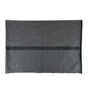 Romanian Army Grey Wool Blanket 73 x 58"