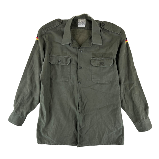 German Army Olive Green Long Sleeve Field Shirt - Large GrNr4