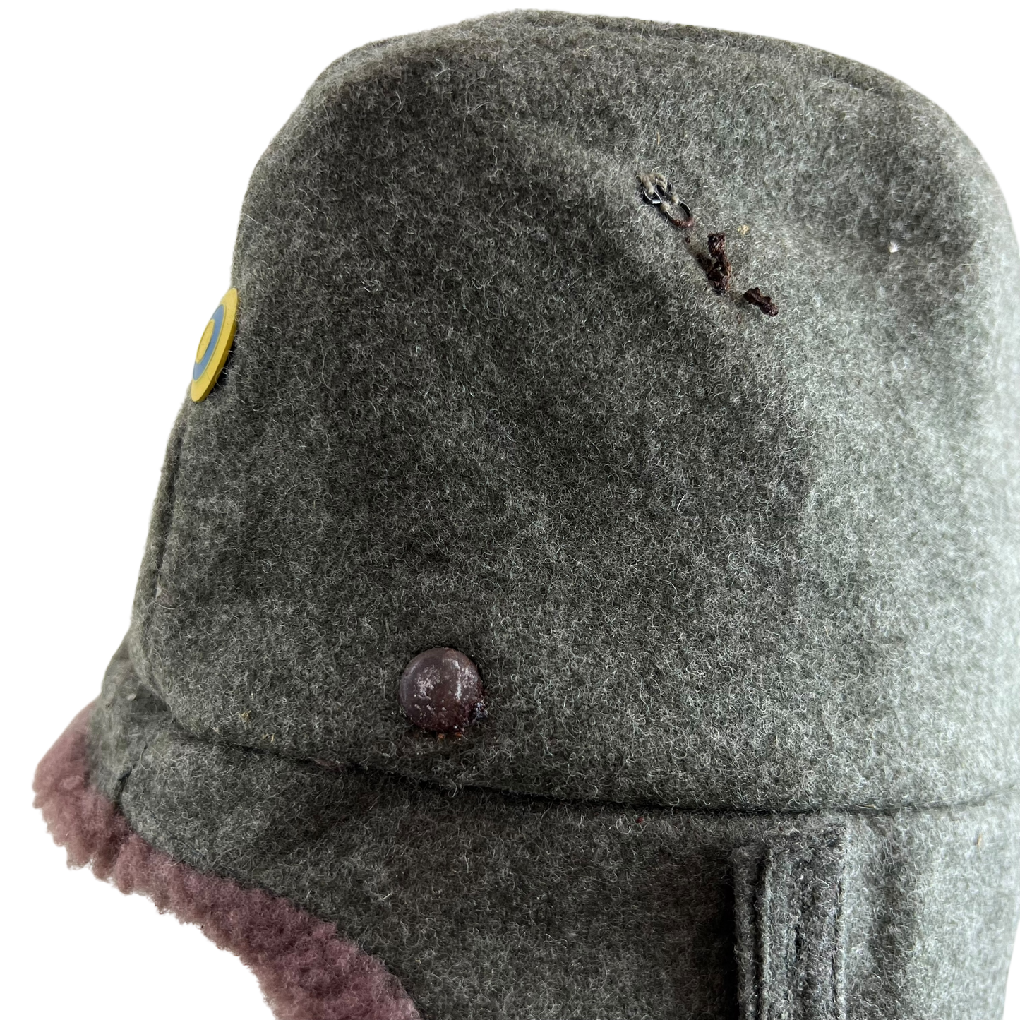 Swedish Army WW2 M43 Wool Ushanka Cap - Small 56cm