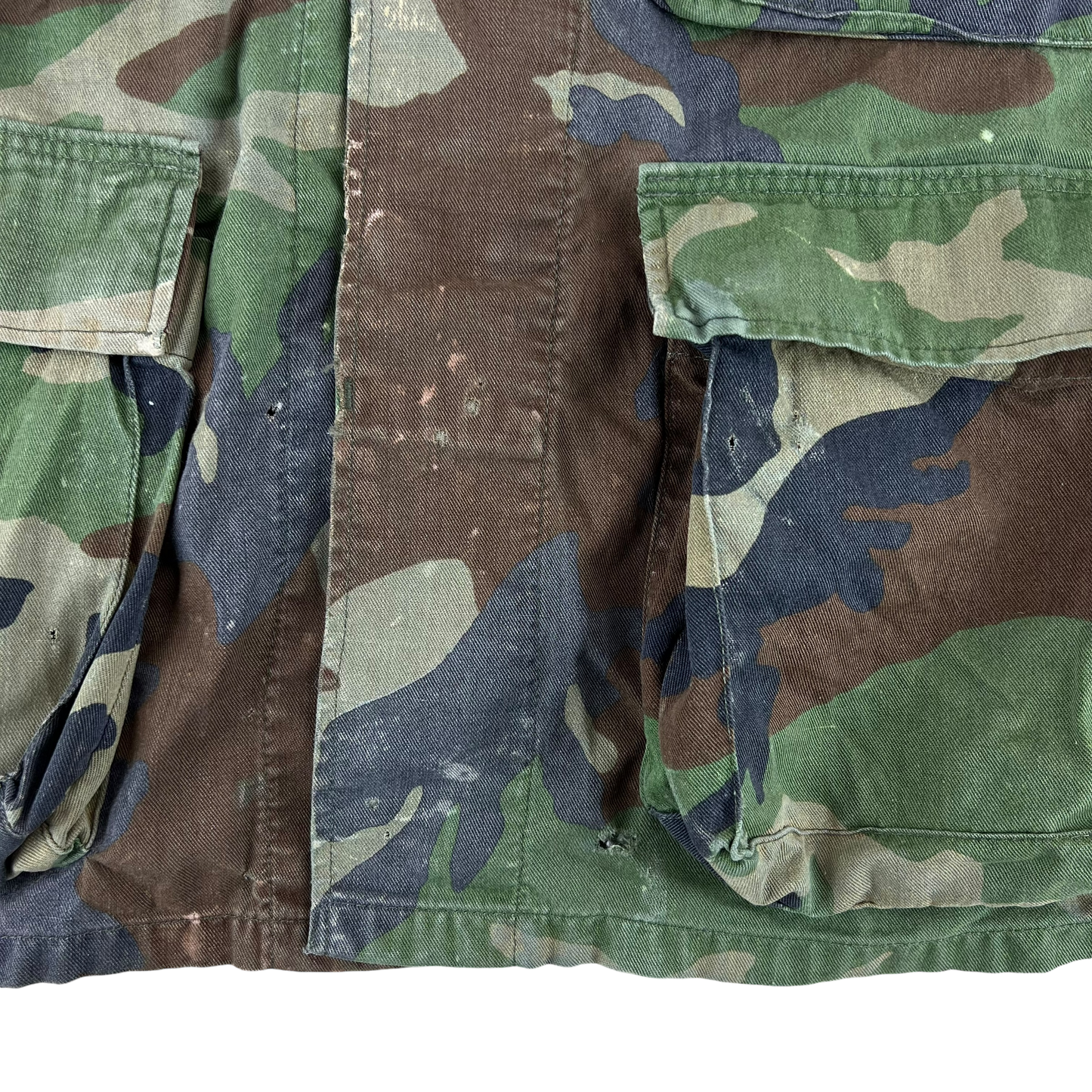 US Army M81 Woodland Camouflage BDU Combat Jacket - Large