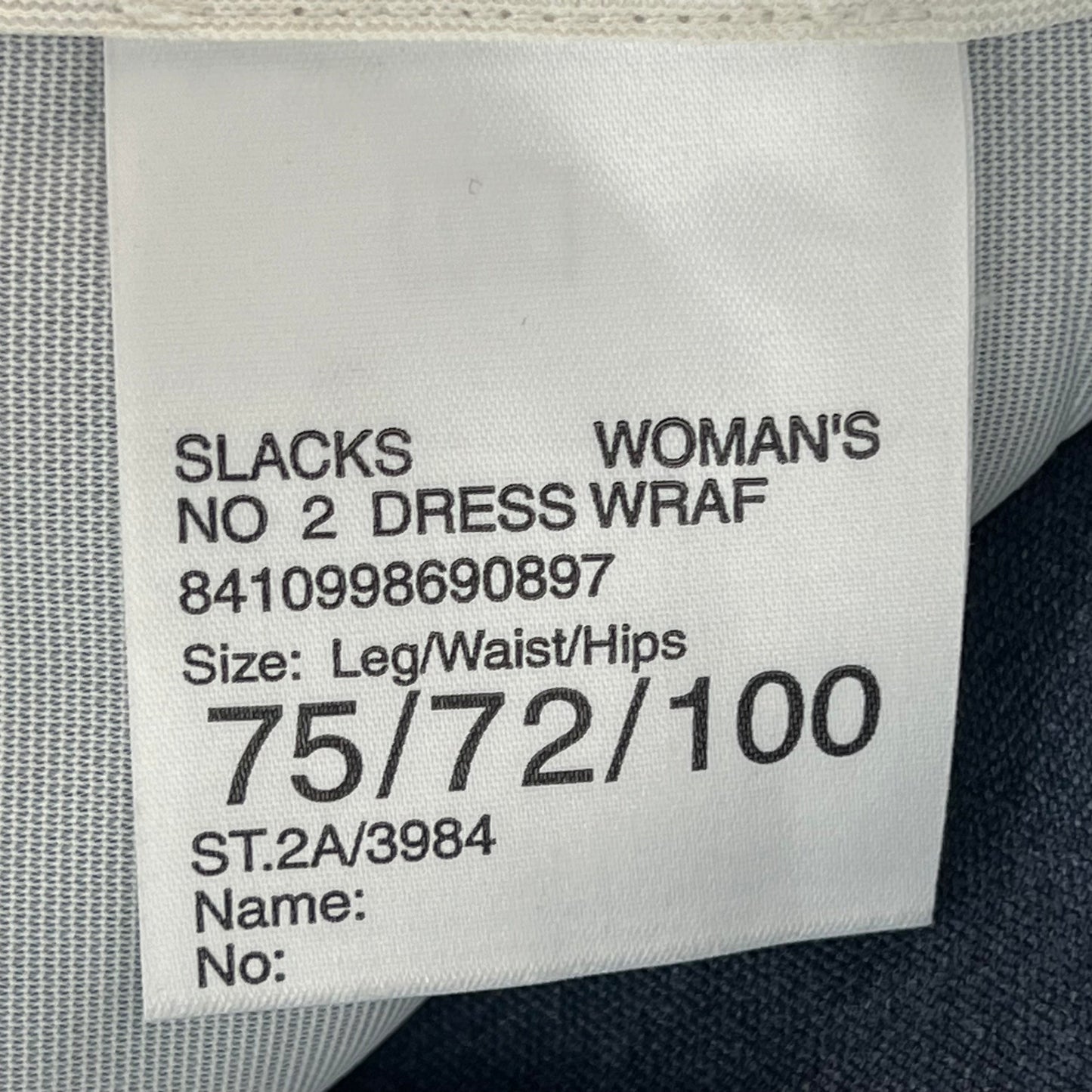 British RAF Women's 72 Pattern Blue-Grey Dress Trousers - W28 L29.5