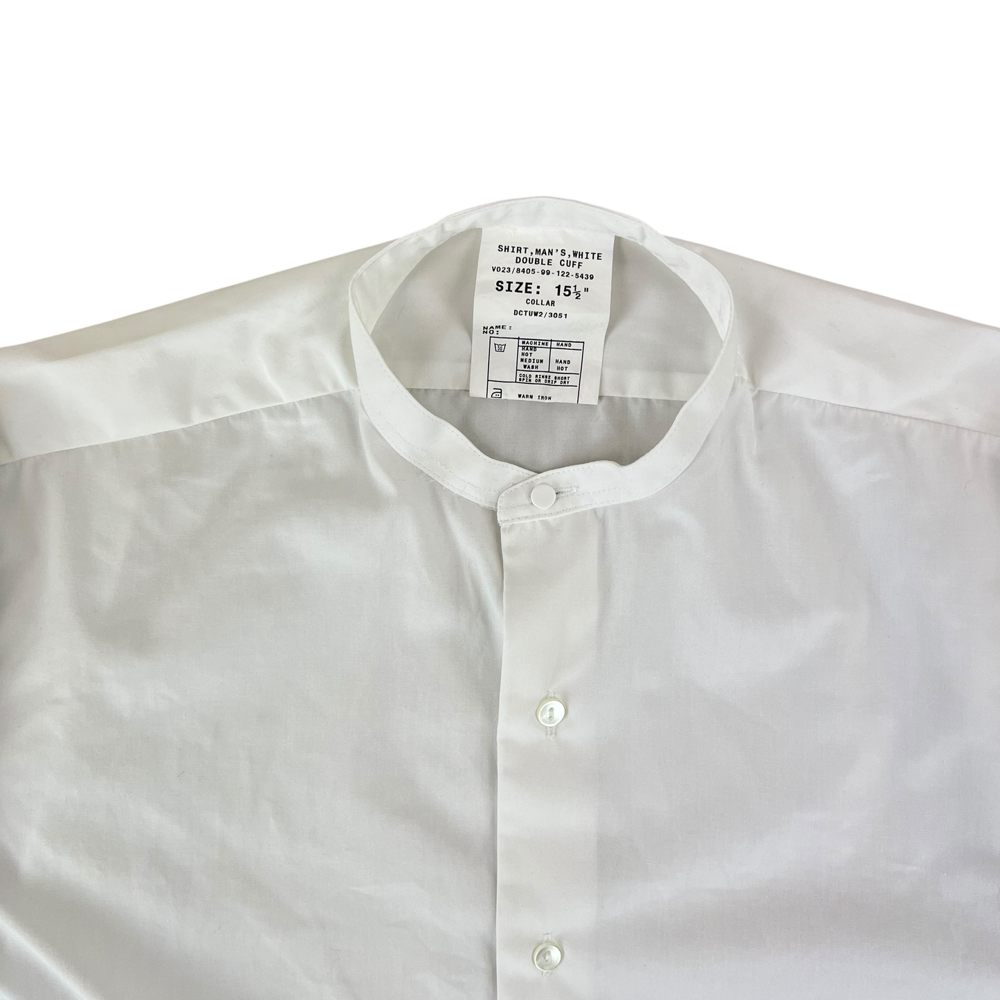 British Army White Mess Dress Shirt - Medium C15.5