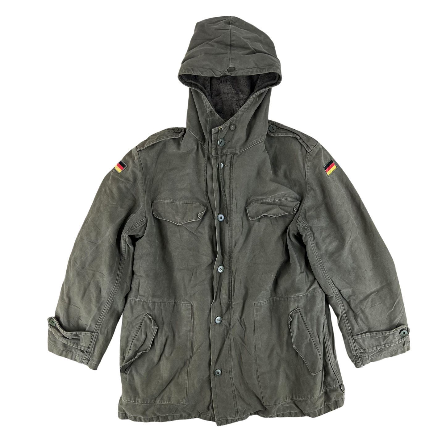 German Army Olive Drab Parka w Thermal Liner - Medium