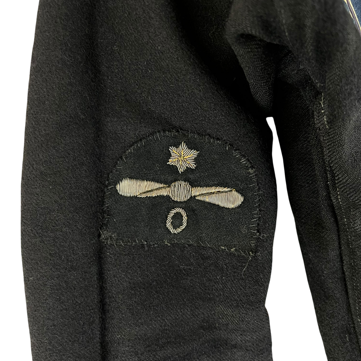 British Royal Navy 40s Class II Black Jumper Sailor's Top - Small
