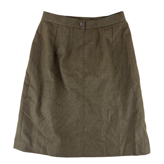 British Army Women's Barracks Brown Ceremonial FAD No. 2 Dress Skirt - W33 L26.5