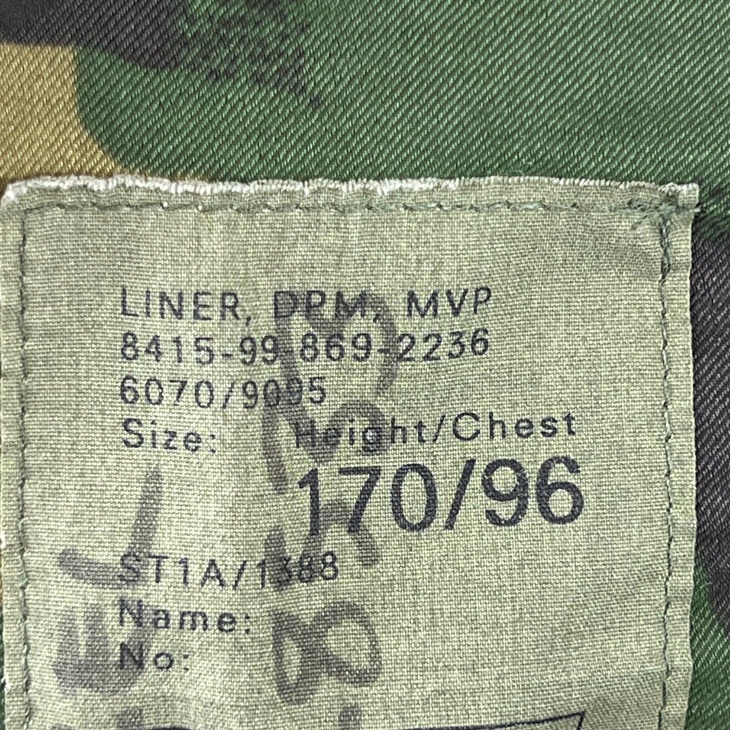 British Army S95 DPM Camouflage Waterproof MVP Hooded Smock - Medium 170/96