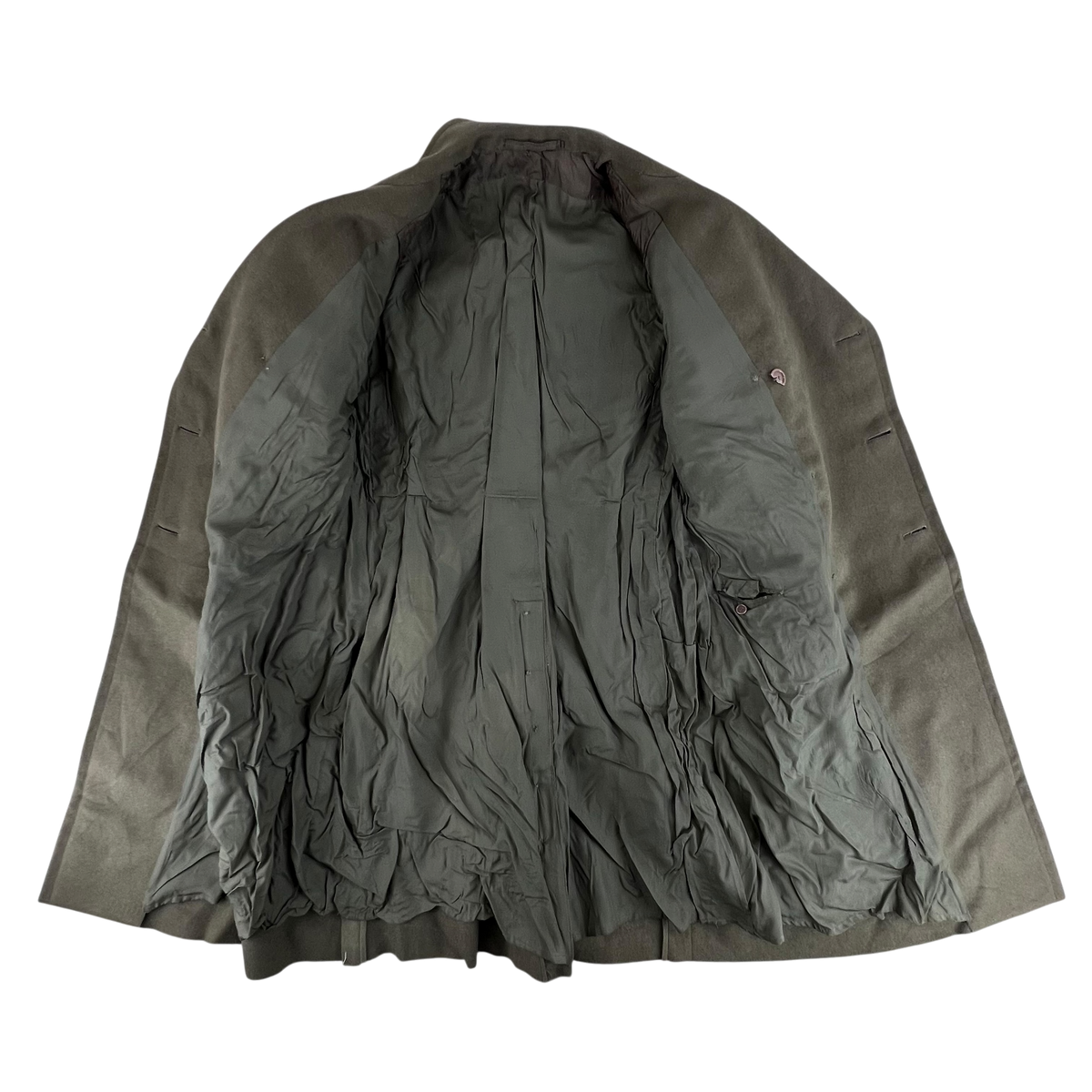 Italian Army 70s Khaki Greatcoat - Medium