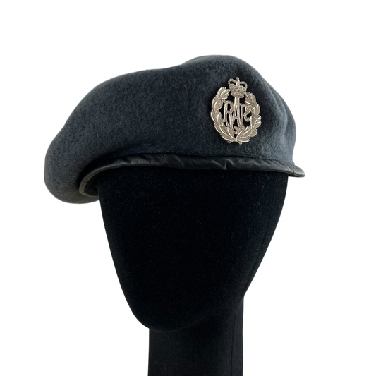 British RAF Beret w/ Badge - Medium 58cm