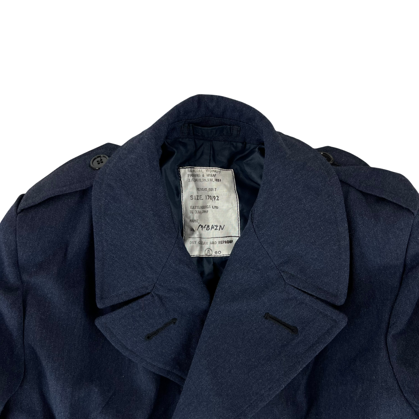 British Royal Air Force Women's Raincoat Trench Coat - Medium 170/92