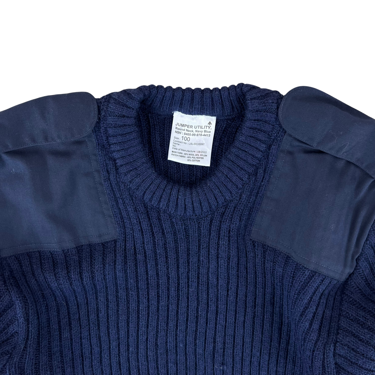 British Royal Navy Wool Crew Neck Pullover Jersey Jumper - Medium 100cm