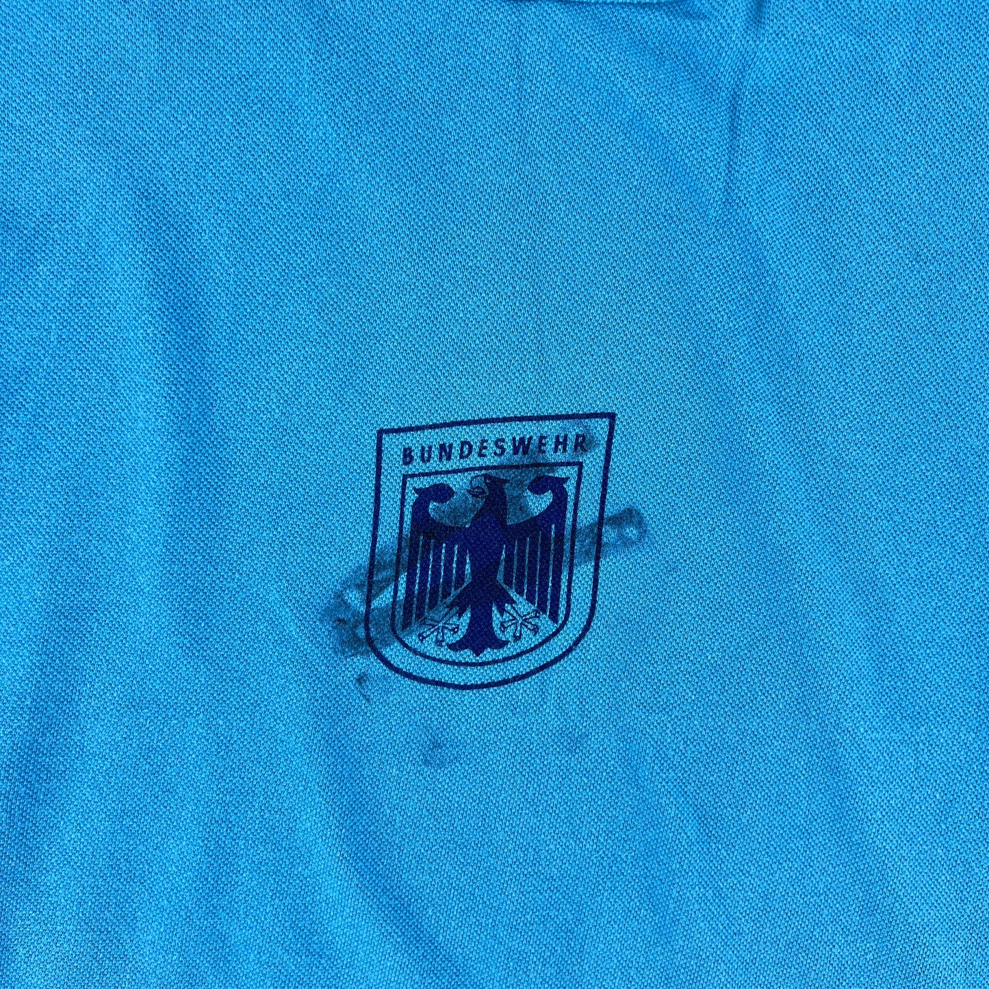 West German Army 70s Blue Training T Shirt - Medium