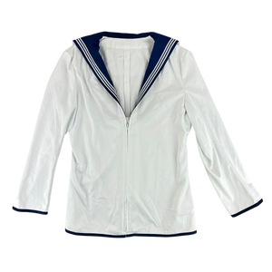 British Royal Navy Class II White Jumper Sailor's Top - Large 182/104