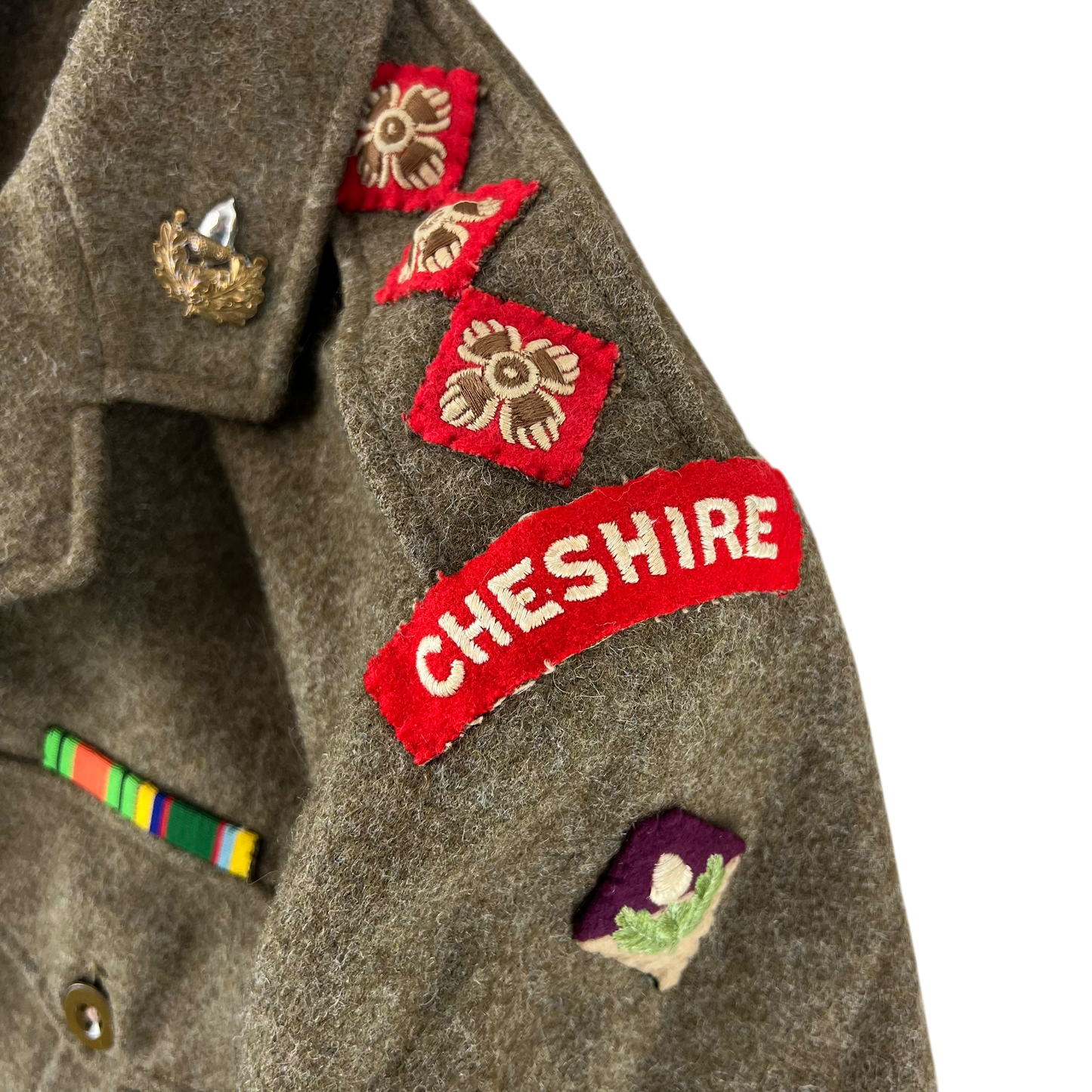 British Army 60s Khaki Ike 1949 Pattern Battle Dress Jacket - Small SIZE 2