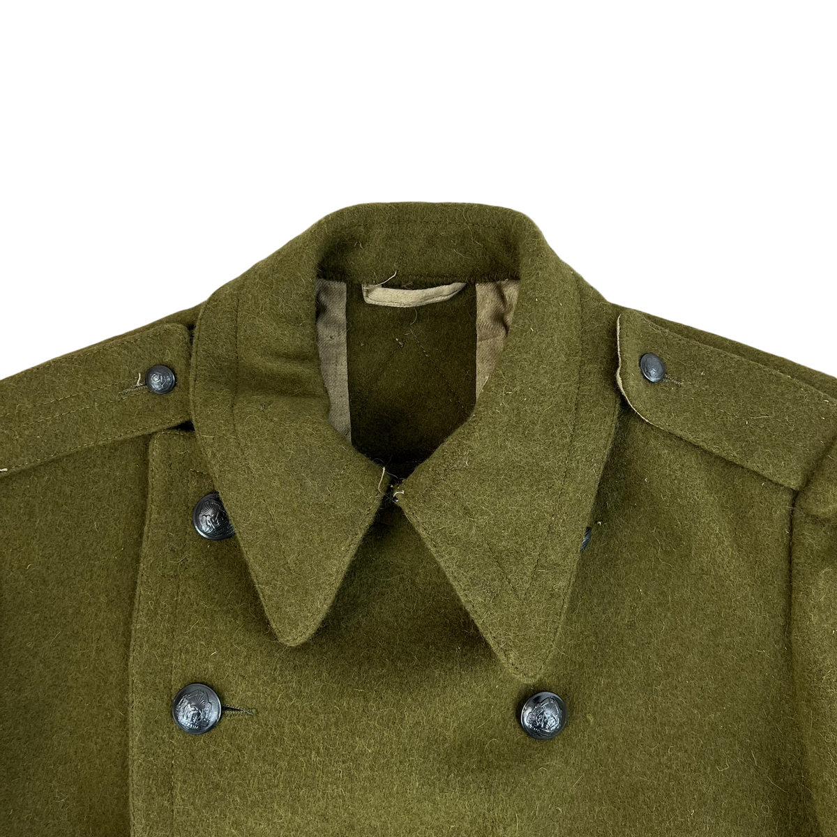 Romanian People's Army 80's Khaki Wool Greatcoat - Medium