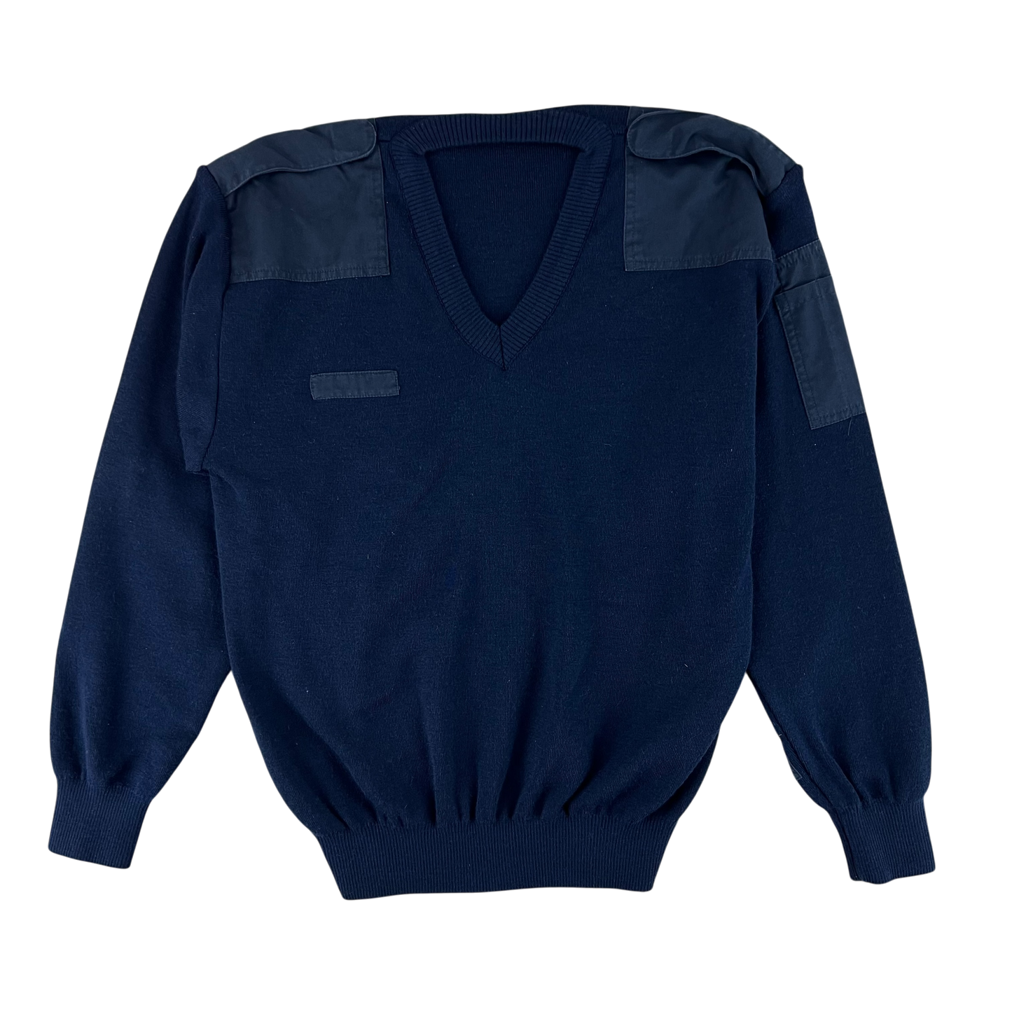 Dutch Navy Blue V Neck Pullover Jumper - Large
