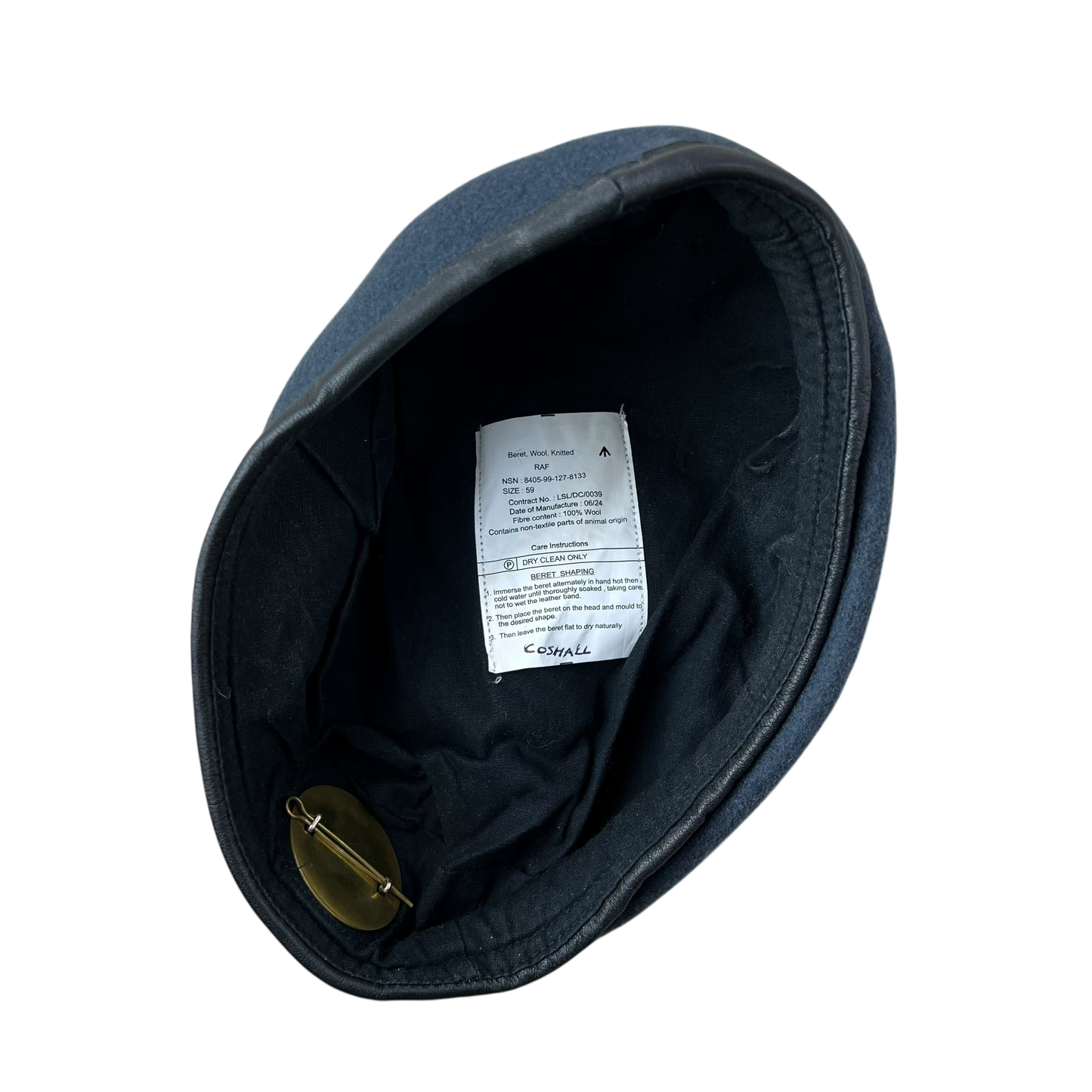 British RAF Beret w/ Badge - Large 59cm