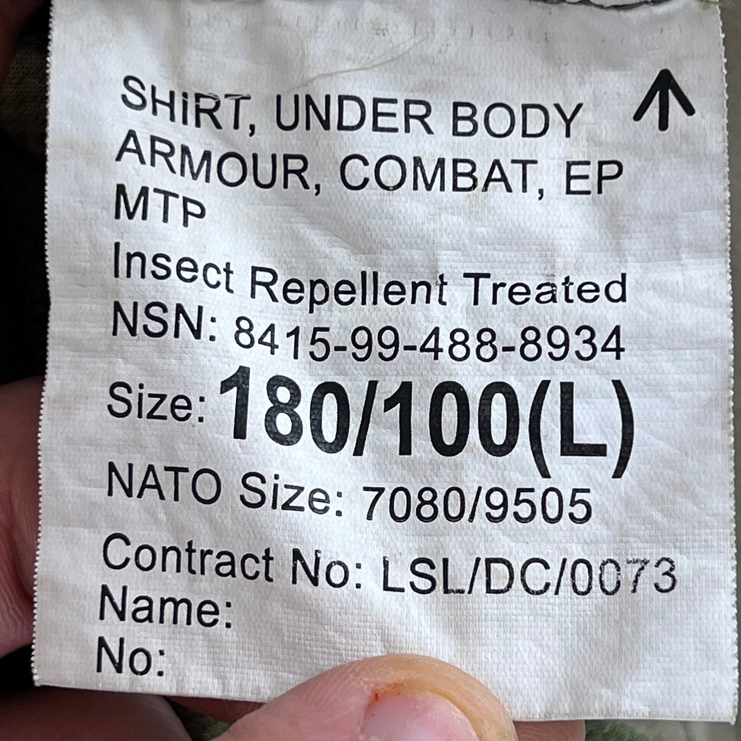 British Army MTP Camouflage MTP Body UBACS Combat Shirt - Large 180/100L