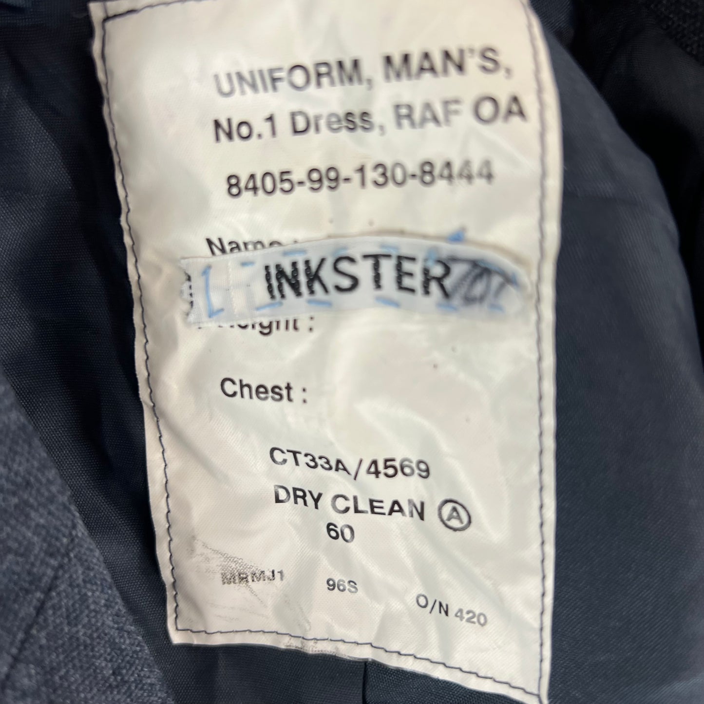 British Royal Air Force No. 1 Dress Jacket - Medium 96S