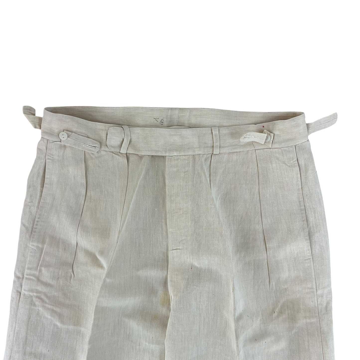 British Merchant Navy 50s Tropical Cream Trousers - W36 L31
