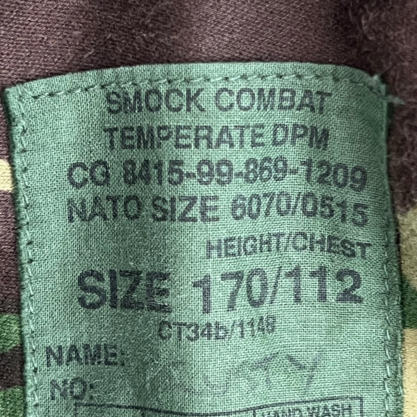 British Army 94 Pattern Woodland DPM Camo Combat Smock - Large 170/112
