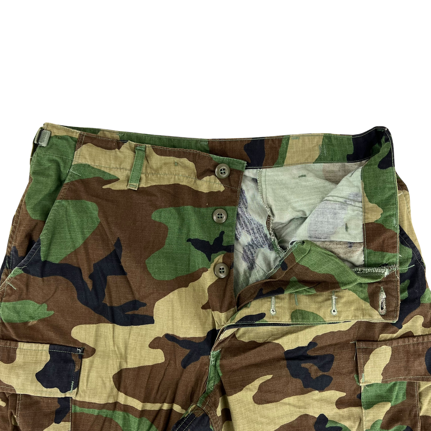 US Army Vintage M81 Woodland Camo Field Made Shorts - W35 L22