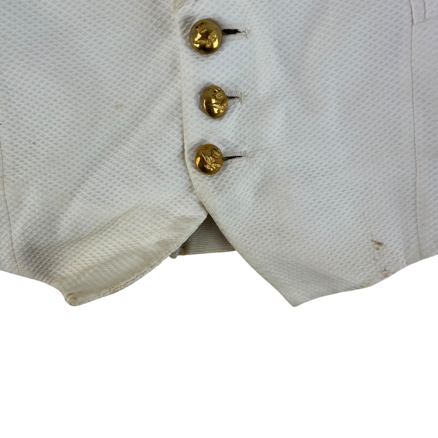 British RAF 40s White Mess Dress Waistcoat - Large