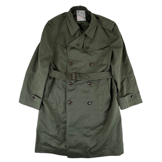 Spanish Army 80s Green Trenchcoat - Large