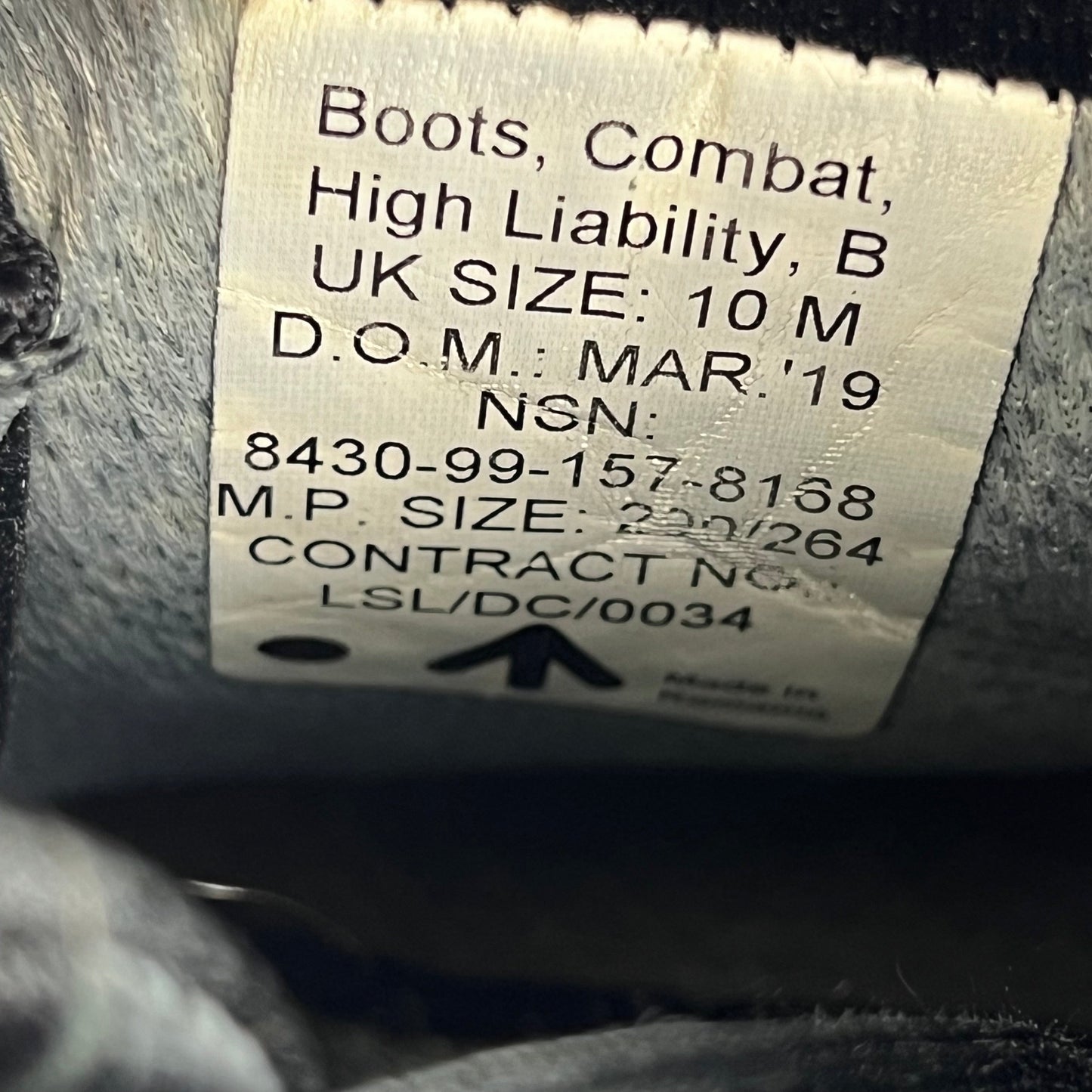 British Army AKU Black Combat Boots - Size 10M
