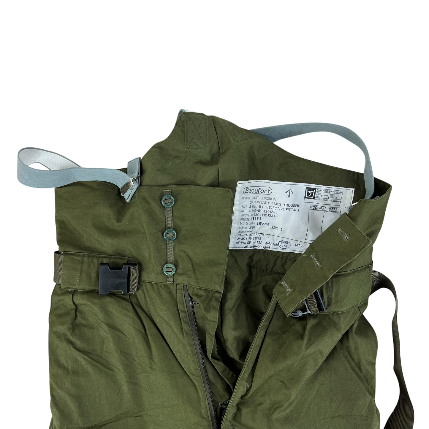 British RAF Beaufort MK3 FR Cold Weather Aircrew Trousers - W32 L26 SIZE 3