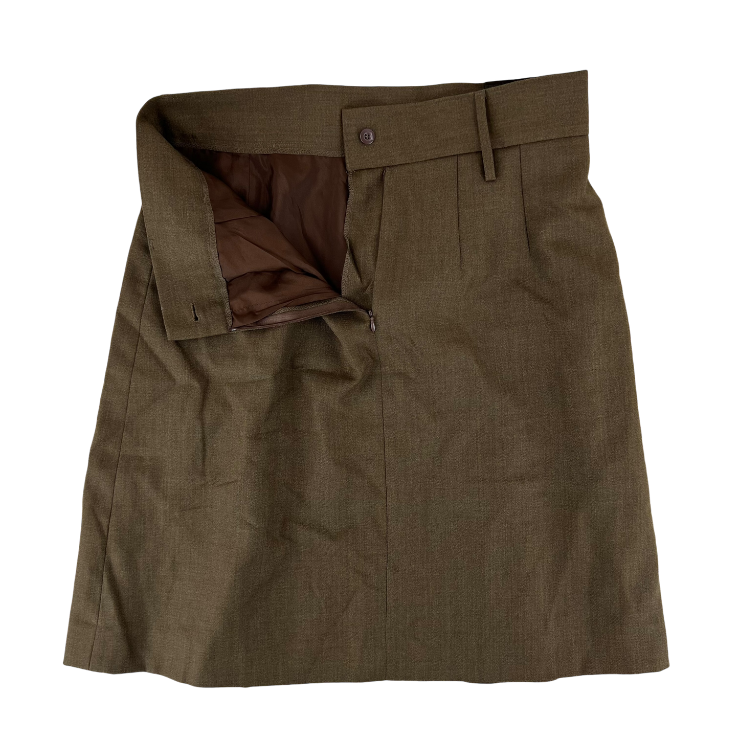 British Army Women's Barracks Brown Ceremonial FAD No. 2 Dress Skirt - W35 L25