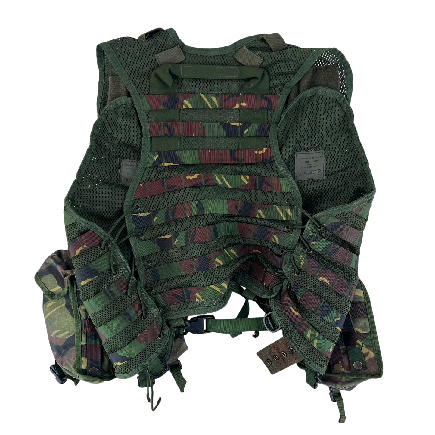 Dutch Army M93 DPM Woodland Camouflage Tactical Webbing Vest - Medium
