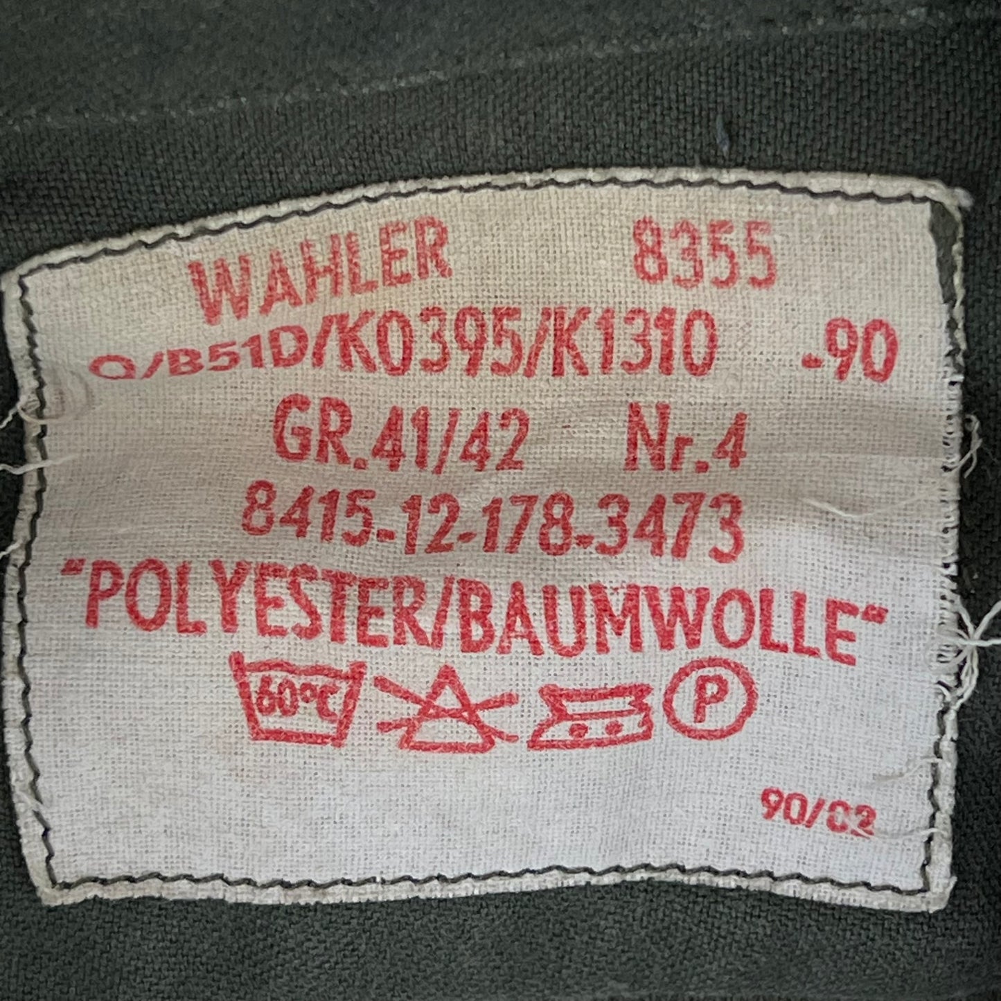 German Army Olive Green Long Sleeve Field Shirt - Large GrNr4