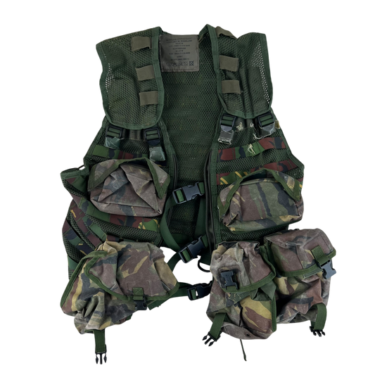 Dutch Army M93 DPM Woodland Camouflage Tactical Webbing Vest - Medium
