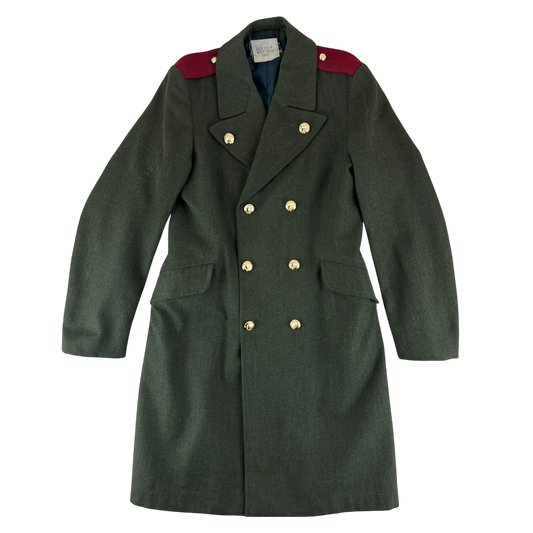 Irish Army 1980's Moss Green Greatcoat - Medium