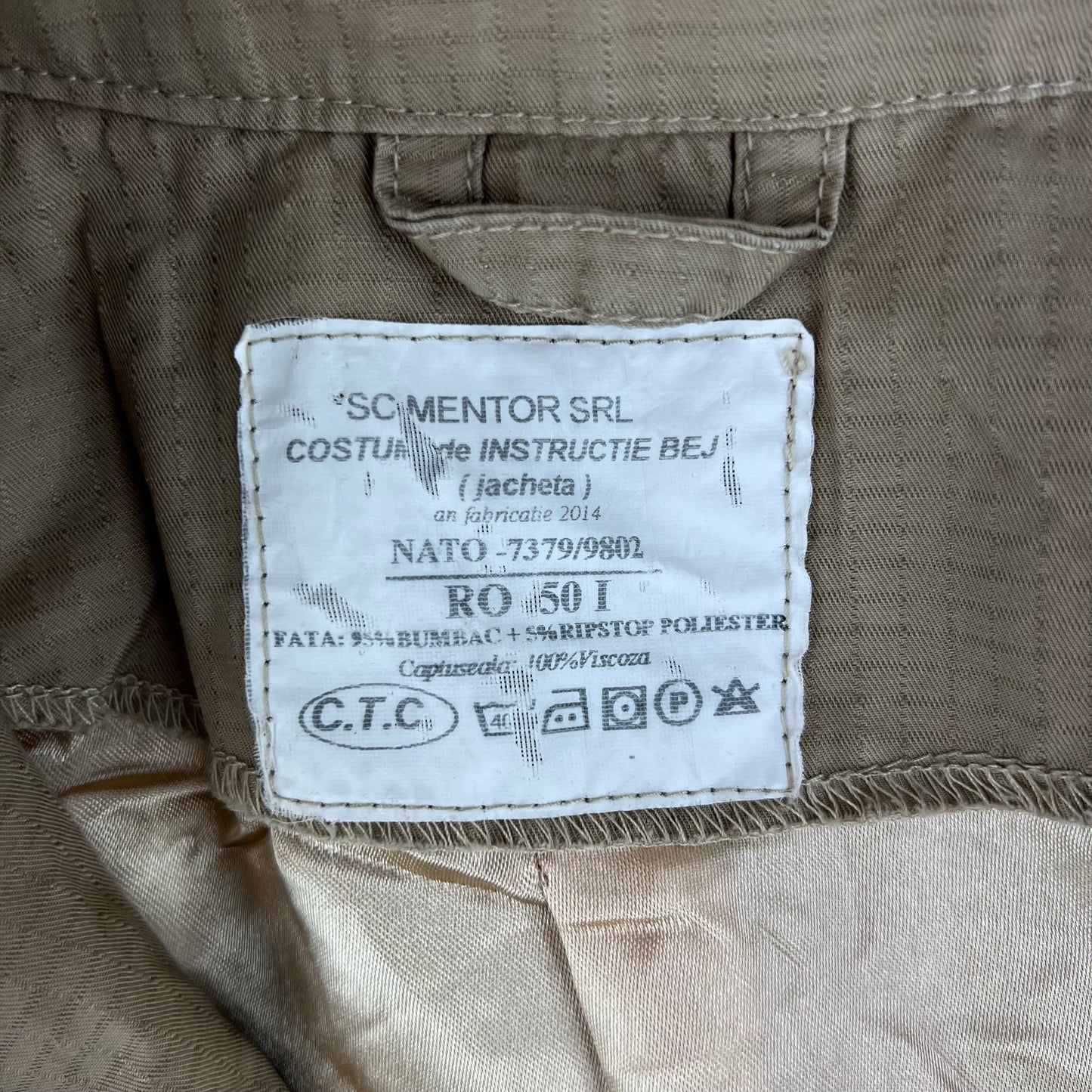 Romanian Army Tan Ripstop Blouson Jacket - Large