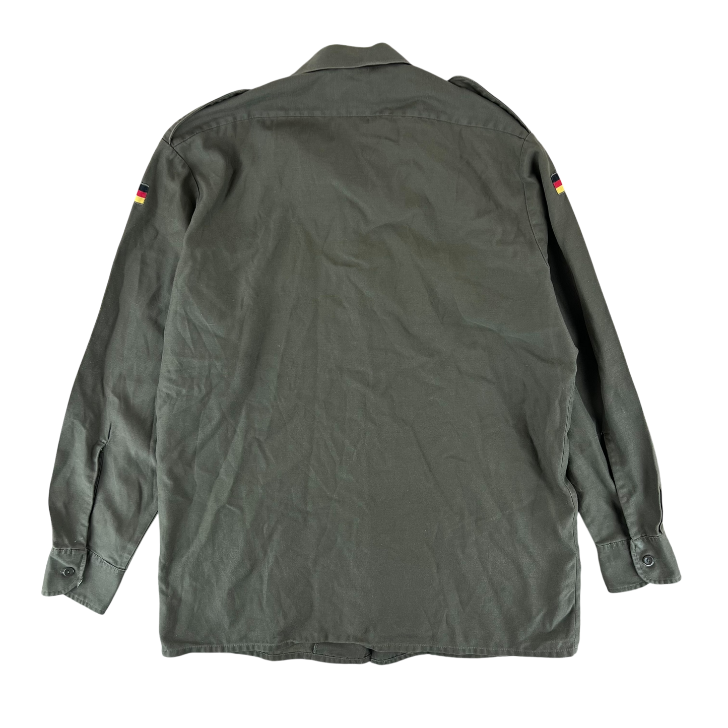 German Army Olive Green Long Sleeve Field Shirt - Large GrNr4