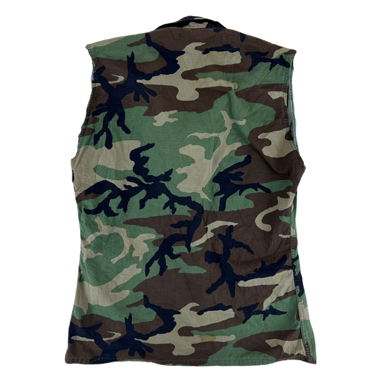 US Army M81 Woodland Camouflage BDU Combat Jacket Vest - Large