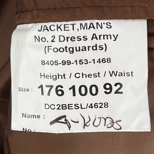British Army No.2 FAD Dress Jacket - Coldstream Guards - Medium 176/100