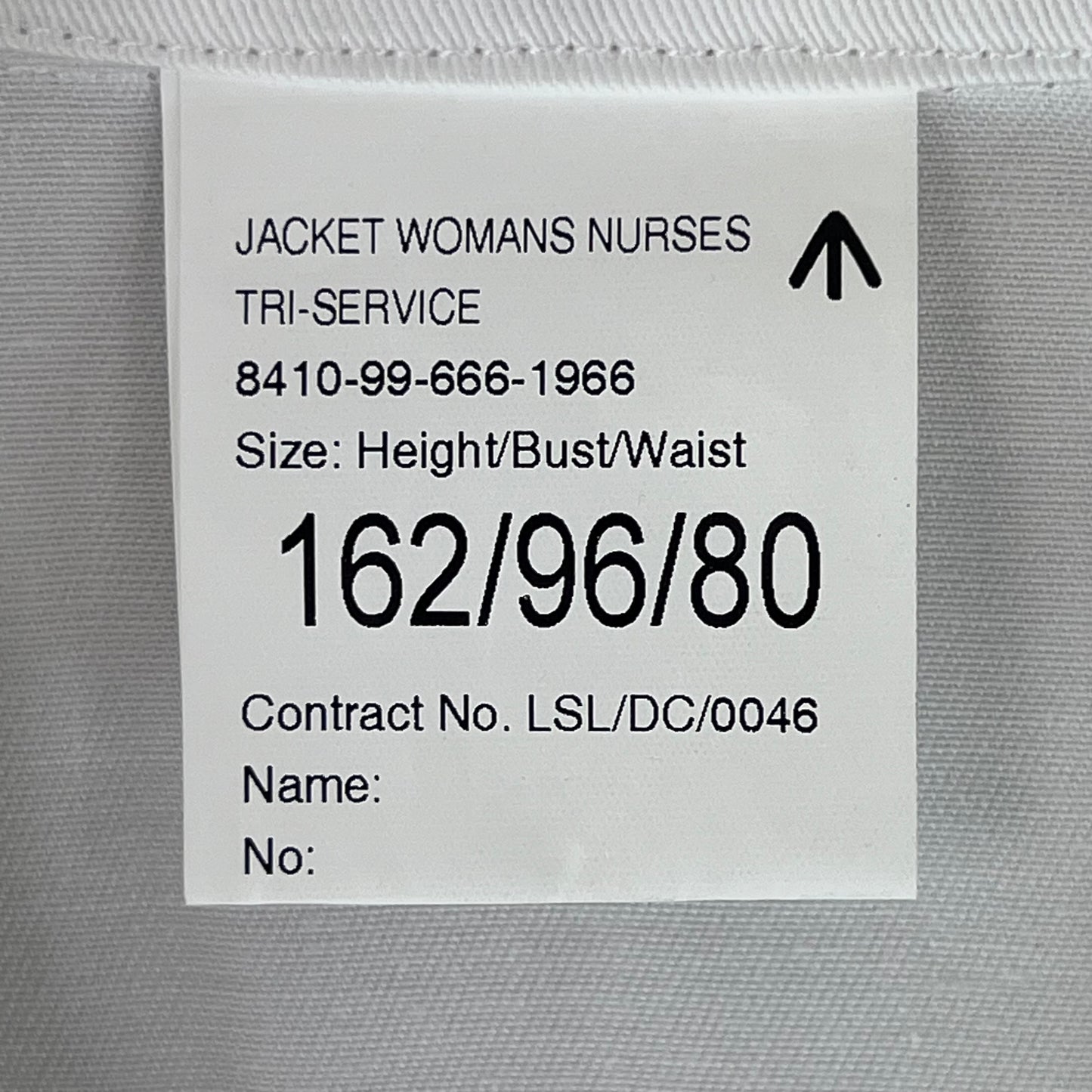 British Army Women's White Nursing Staff Jacket - Medium 162/96