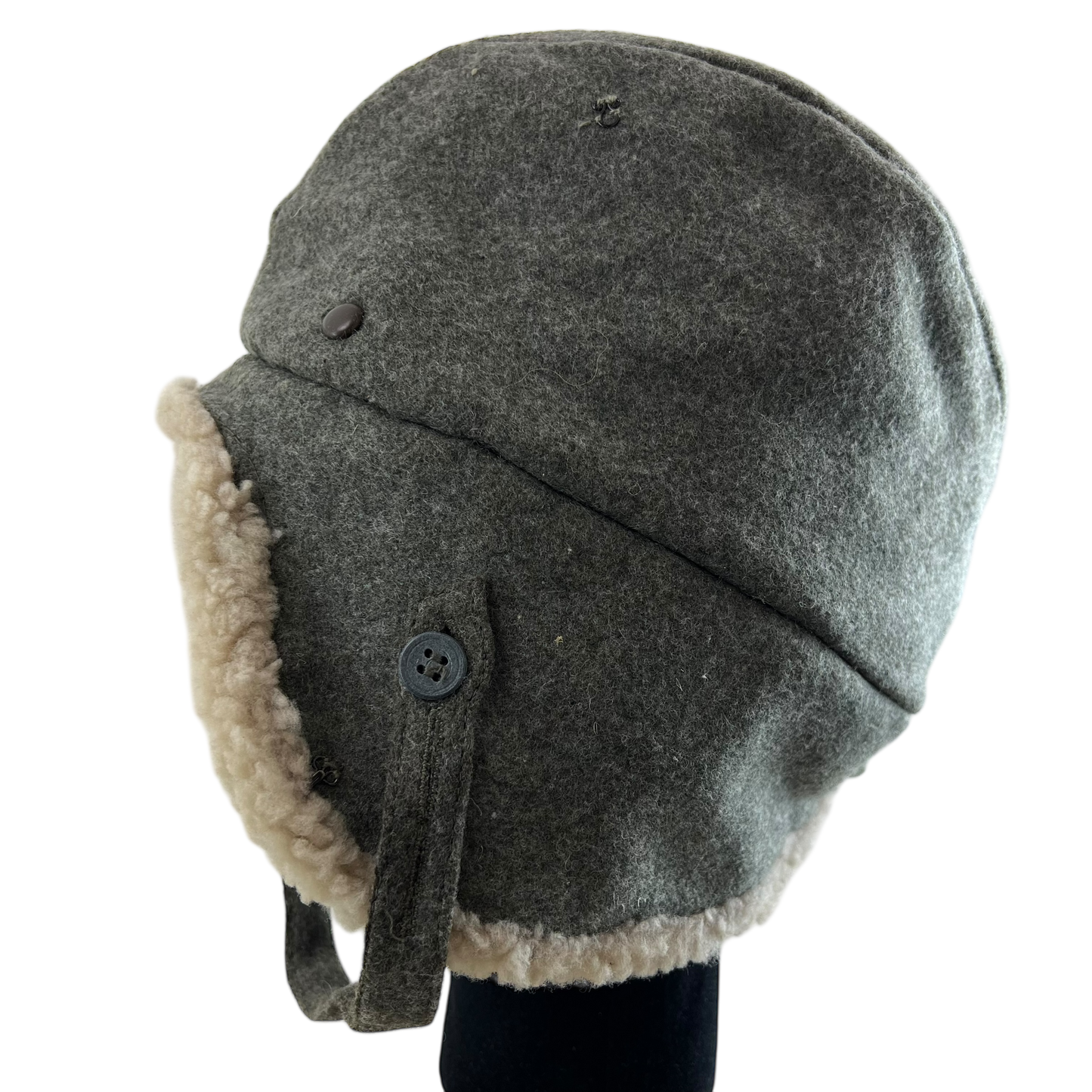 Swedish Army WW2 M43 Wool Ushanka Cap - Small 56cm