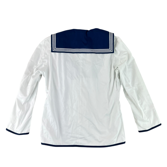 British Royal Navy Class II White Jumper Sailor's Top - Large 176/108