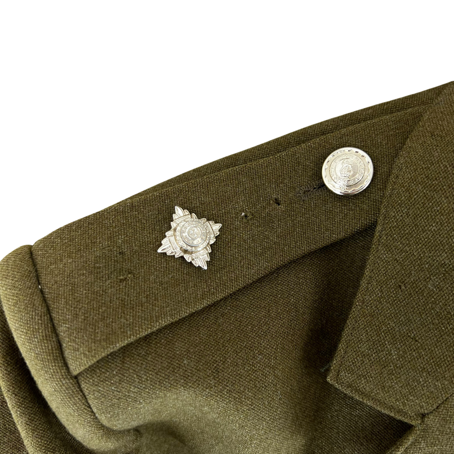 British Army 60s Moss Bros. No. 2 Olive Green Dress Jacket - RLC - Medium