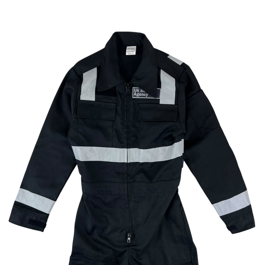 British MoD Home Office Black Coveralls - UK Border Agency - Small 88R