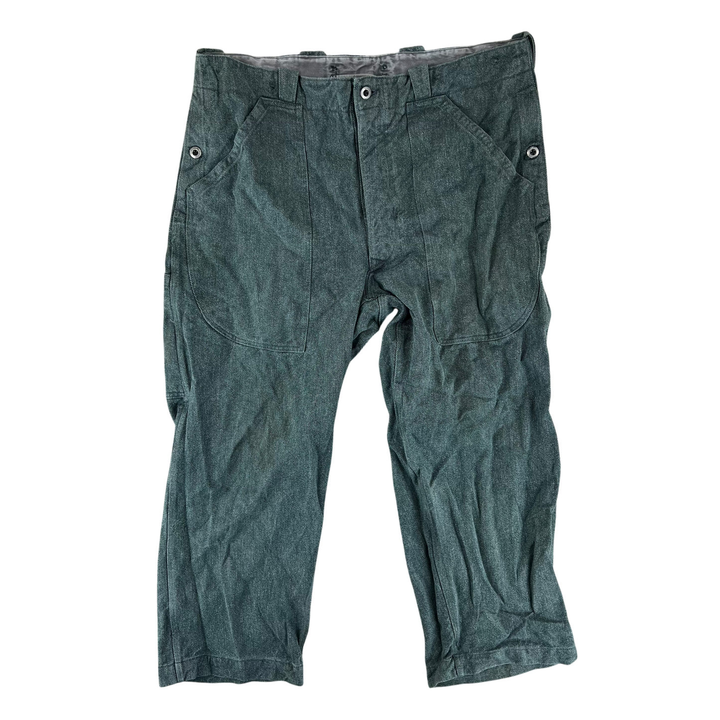 Swiss Army 60s Sage Green Denim Work Trousers - W42 L26