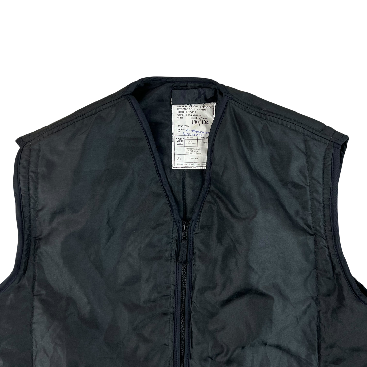 British Police / MoD Guard's Jacket Liner - Large 180/104
