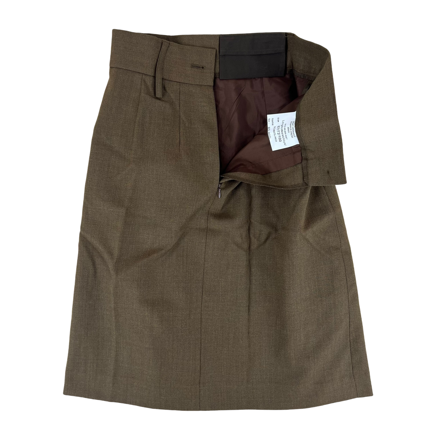 British Army Women's Barracks Brown Ceremonial FAD No. 2 Dress Skirt - W28 L26