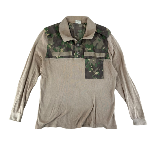 Romanian Army M2017 Woodland Camouflage Polo Top - Medium