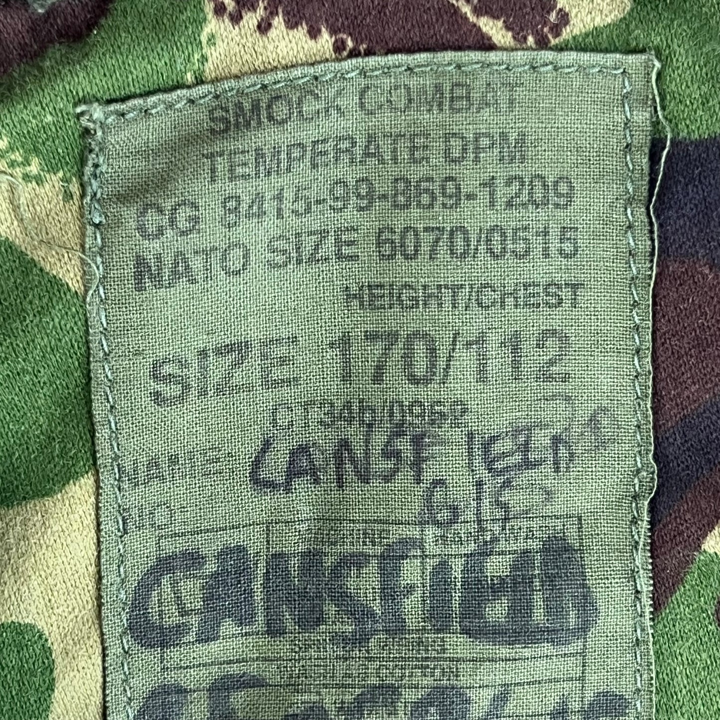 British Army 84 Pattern Woodland DPM Camo Combat Smock - Large 170/112