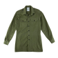 British Army Mens Olive Green Cotton Shirt Long Sleeve - Medium