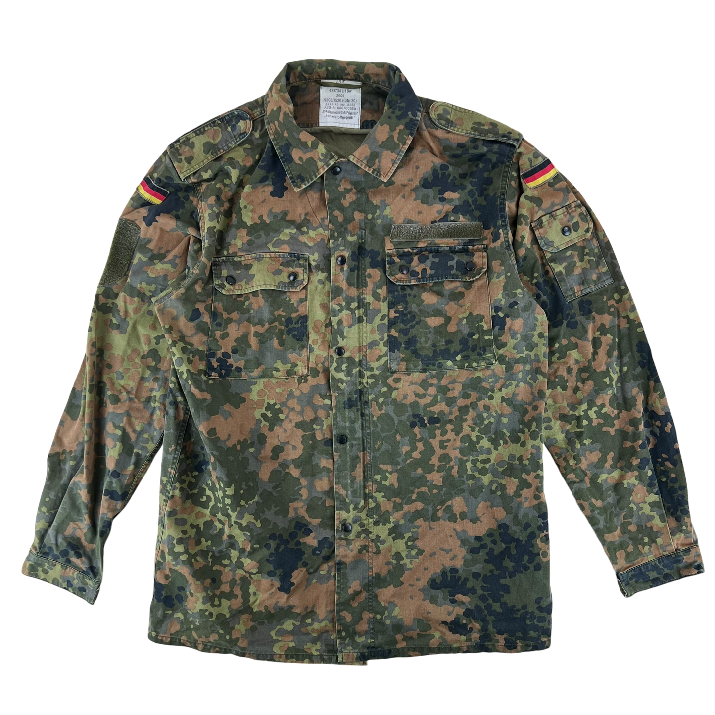 German Army Flecktarn Camouflage Long Sleeve Field Shirt - X Large GrNr 20